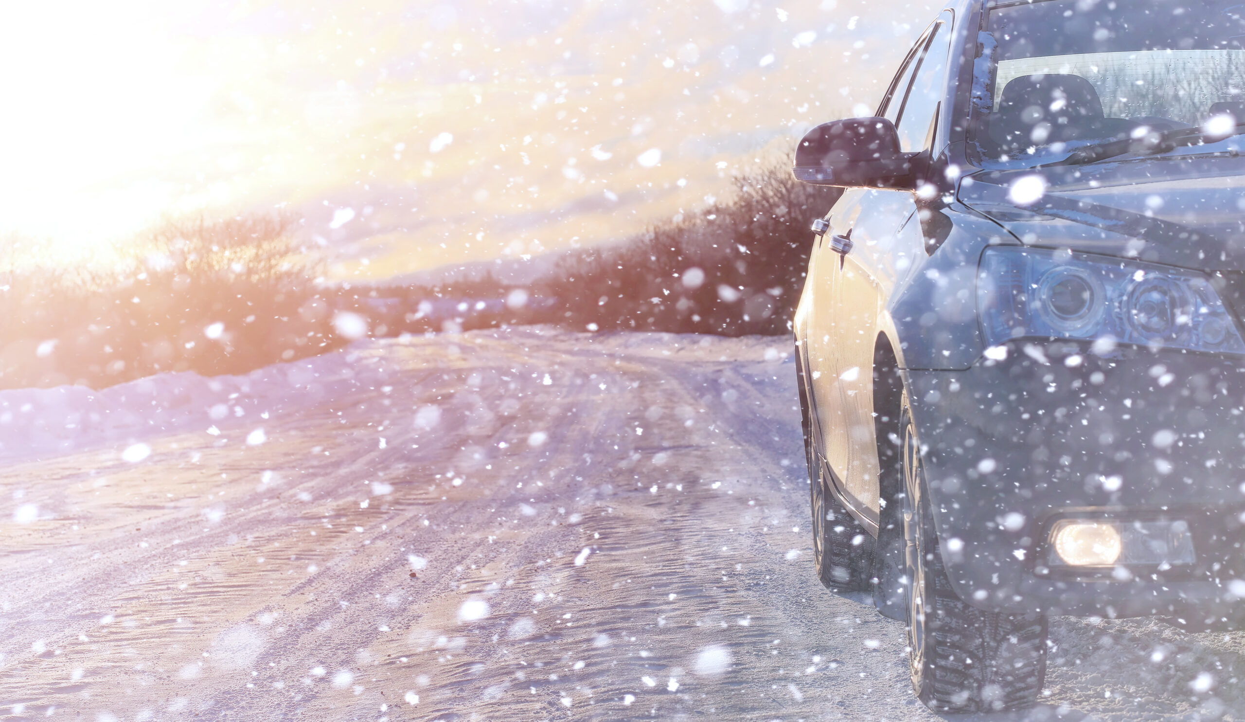 Winter landscape snow covered expanses. A park in the winter in